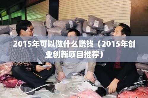 2015年可以做什么赚钱（2015年创业创新项目推荐）