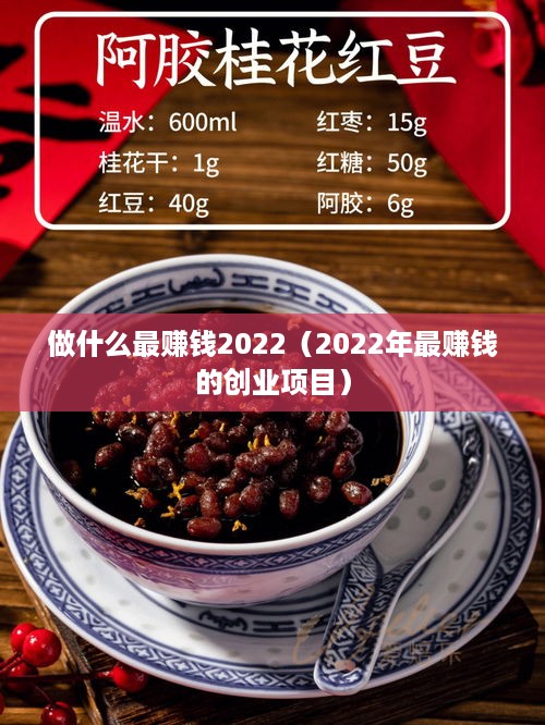 做什么最赚钱2022（2022年最赚钱的创业项目）