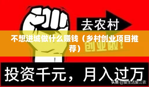 不想进城做什么赚钱（乡村创业项目推荐）