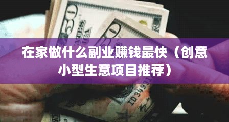 在家做什么副业赚钱最快（创意小型生意项目推荐）