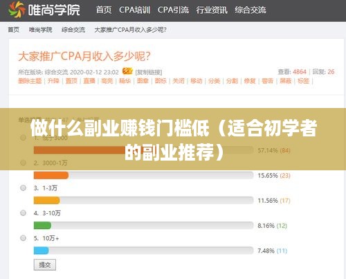 做什么副业赚钱门槛低（适合初学者的副业推荐）