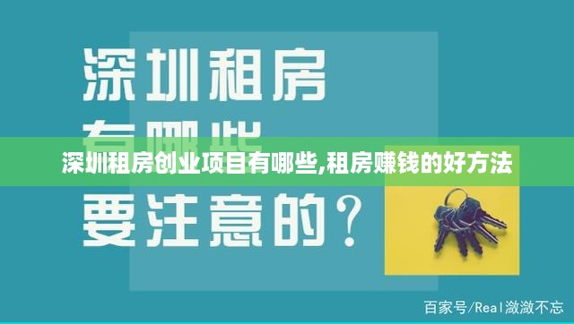 深圳租房创业项目有哪些,租房赚钱的好方法