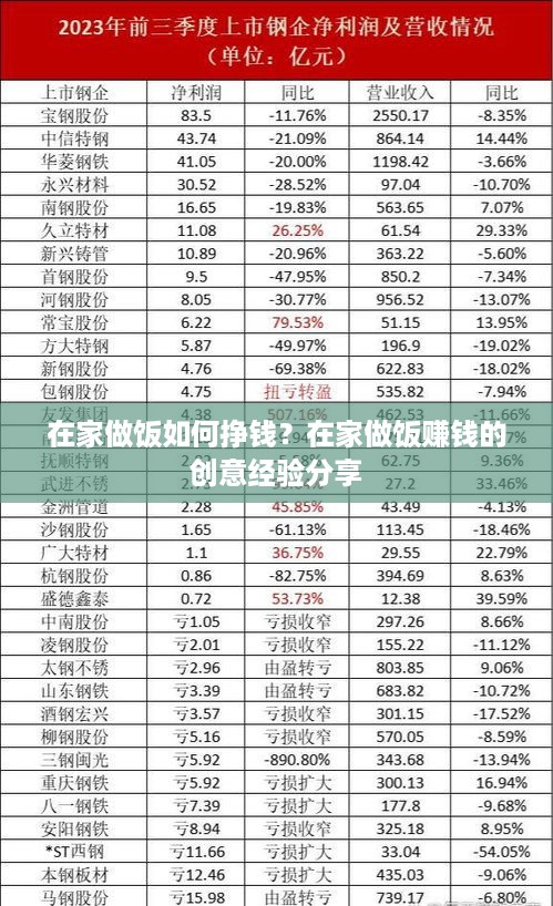 在家做饭如何挣钱？在家做饭赚钱的创意经验分享