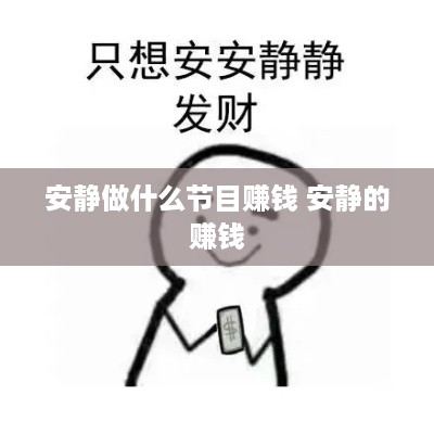 安静做什么节目赚钱 安静的赚钱