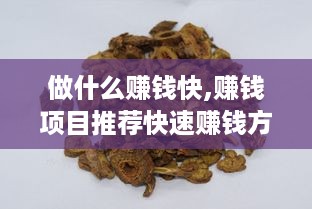 做什么赚钱快,赚钱项目推荐快速赚钱方法