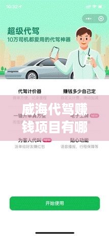 威海代驾赚钱项目有哪些,代驾创业经验分享