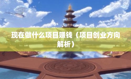 现在做什么项目赚钱（项目创业方向解析）