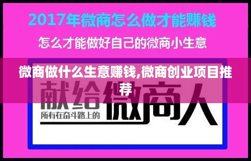 微商做什么生意赚钱,微商创业项目推荐