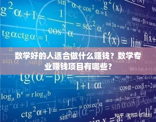 数学好的人适合做什么赚钱？数学专业赚钱项目有哪些？