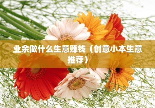 业余做什么生意赚钱（创意小本生意推荐）