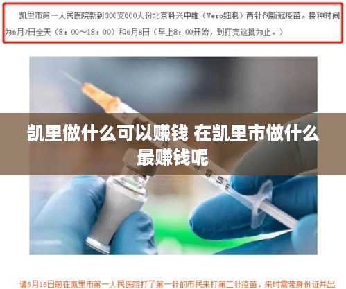 凯里做什么可以赚钱 在凯里市做什么最赚钱呢