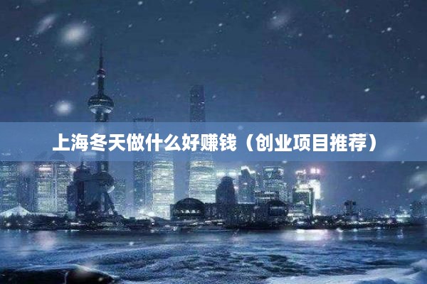 上海冬天做什么好赚钱（创业项目推荐）