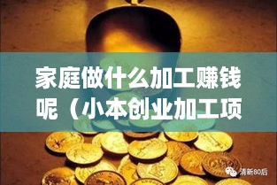 家庭做什么加工赚钱呢（小本创业加工项目推荐）