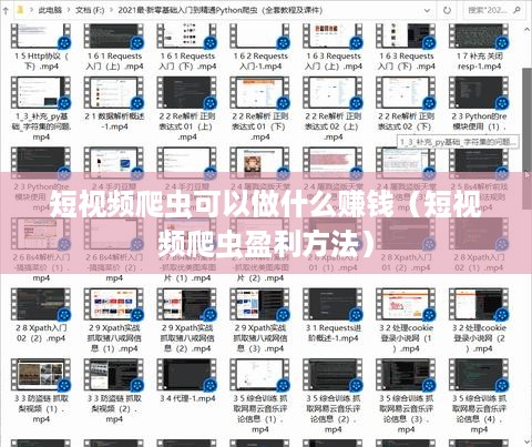 短视频爬虫可以做什么赚钱（短视频爬虫盈利方法）