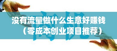 没有流量做什么生意好赚钱（零成本创业项目推荐）