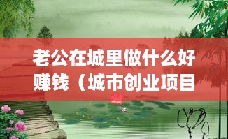 老公在城里做什么好赚钱（城市创业项目推荐）