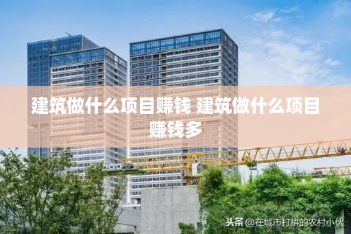 建筑做什么项目赚钱 建筑做什么项目赚钱多