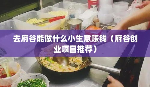 去府谷能做什么小生意赚钱（府谷创业项目推荐）