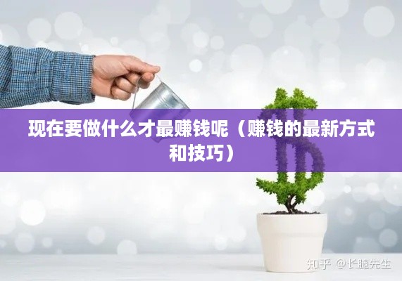 现在要做什么才最赚钱呢（赚钱的最新方式和技巧）