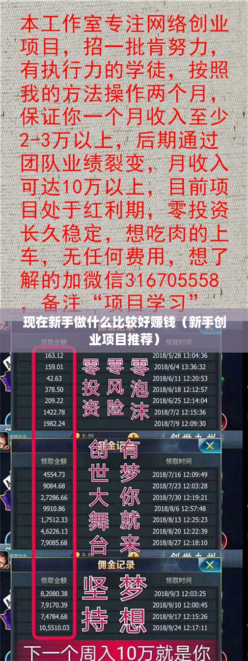 现在新手做什么比较好赚钱（新手创业项目推荐）