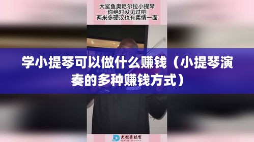 学小提琴可以做什么赚钱（小提琴演奏的多种赚钱方式）