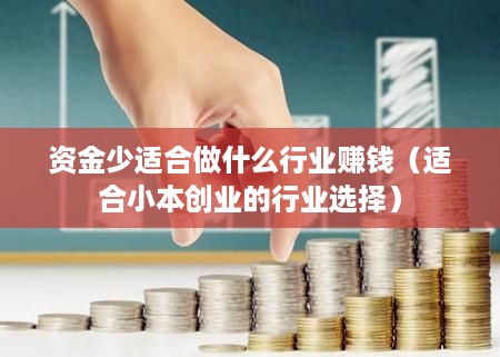 资金少适合做什么行业赚钱（适合小本创业的行业选择）